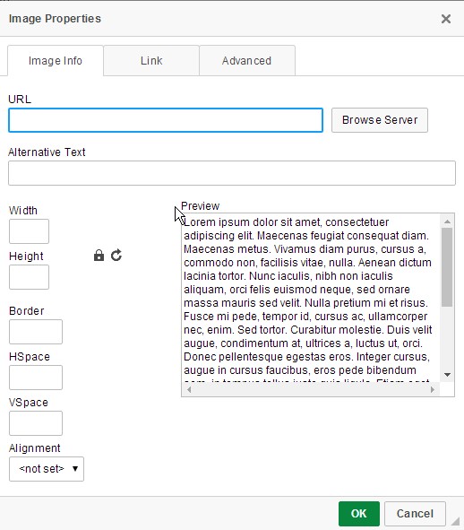 Image Properties Dialog